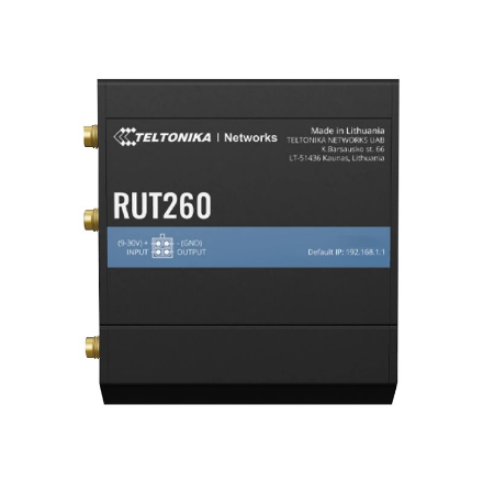 Teltonika | LTE Cat 6 Router | RUT260 | 802.11n | 10/100 Mbit/s | Ethernet LAN (RJ-45) ports 2 | Mesh Support No | MU-Mi