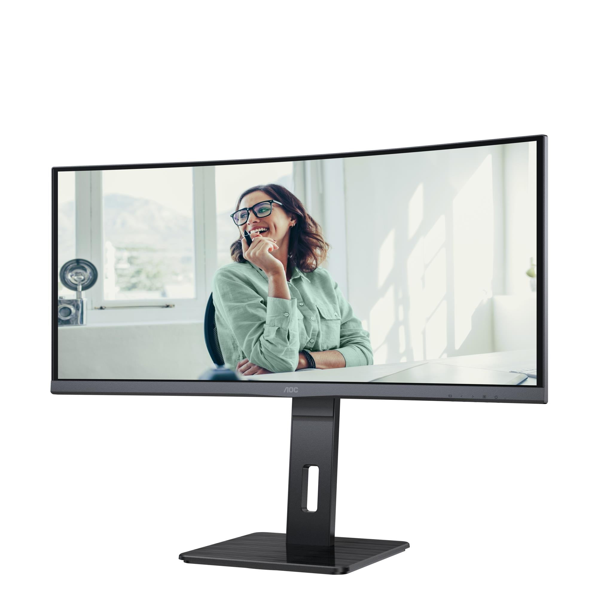 LCD Monitor AOC 34 " 3440 x 1440 pixels UltraWide Quad HD Native aspect ratio 21:9 LED Curved CU34P3CV