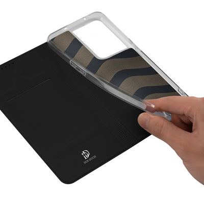 Dux Ducis Skin Pro case for Oppo Reno 8 Pro flip cover card wallet stand black