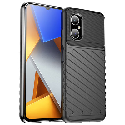 Thunder Case Xiaomi Poco M4 5G silicone armor case black — Hurtel
