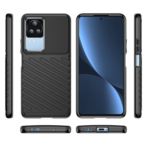 Thunder Case case for Xiaomi Poco F4 5G silicone armor case black — Hurtel