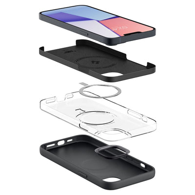 Spigen Silicone Fit Mag Case with MagSafe for iPhone 14 Plus - Black