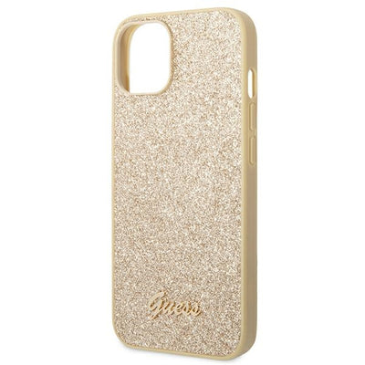 Guess GUHCP14SHGGSHD iPhone 14 6.1" gold/gold hard case Glitter Script