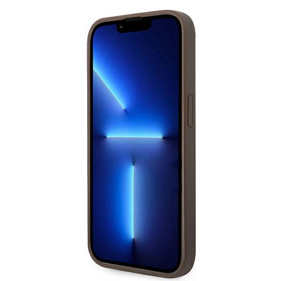 Guess GUHCP14LG4GLBR iPhone 14 Pro 6.1" brown/brown hard case 4G Stripe Collection