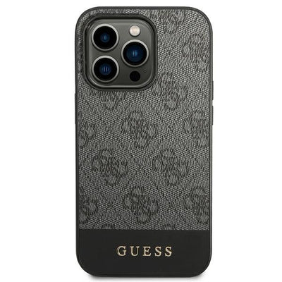 Guess GUHCP14XG4GLGR iPhone 14 Pro Max 6.7" grey/grey hard case 4G Stripe Collection