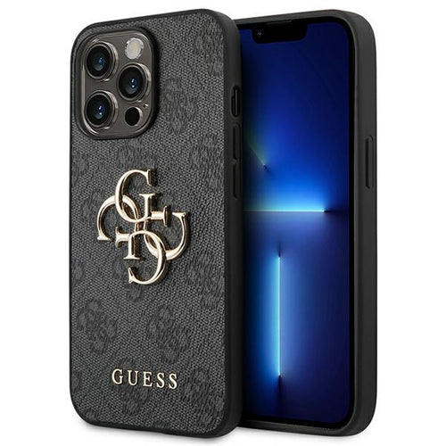 Guess 4G Big Metal Logo Case for iPhone 14 Pro Max - Gray
