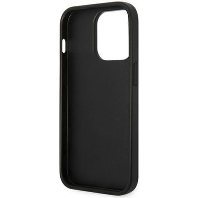 Karl Lagerfeld Saffiano Choupette Head Patch Case for iPhone 14 Pro - Black