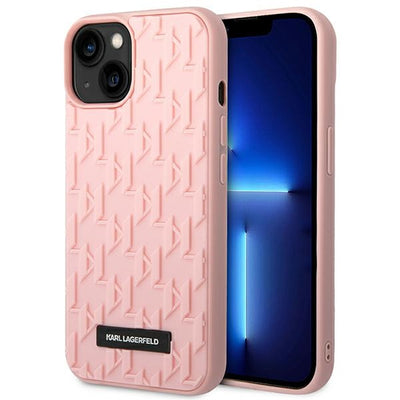 Karl Lagerfeld 3D Monogram Case for iPhone 14 Plus - Pink