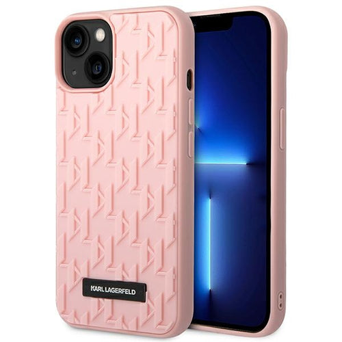 Karl Lagerfeld 3D Monogram Case for iPhone 14 Plus - Pink