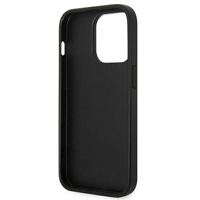 Karl Lagerfeld Saffiano Karl's Head Patch Case for iPhone 14 Pro - Silver