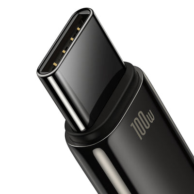 Baseus Tungsten Gold cable USB-A - USB-C 480Mb/s 100W 2m black (CAWJ000101)