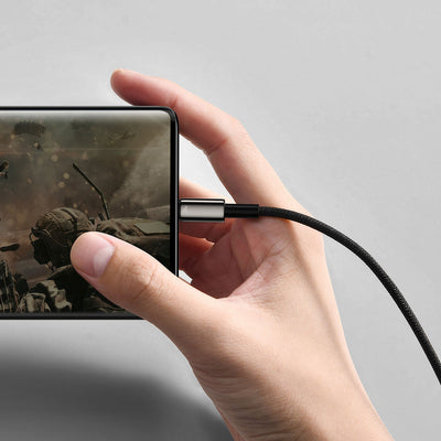 Baseus Tungsten Gold cable USB-A - USB-C 480Mb/s 100W 2m black (CAWJ000101)