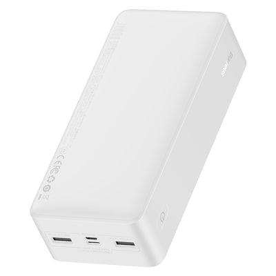 Baseus Bipow power bank with display 30000mAh 15W white (Overseas Edition) + USB-A - Micro USB cable 0.25m white (PPBD050202)