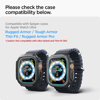 Spigen Glas.tR EZ Fit tempered glass for Apple Watch Ultra / Ultra 2 (49 mm) - 2 pcs.