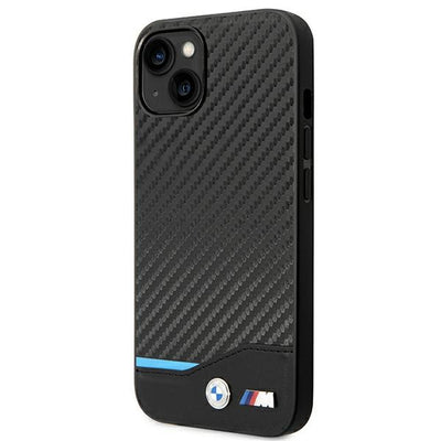 Case BMW BMHCP14M22NBCK iPhone 14 Plus 6.7 "black / black Leather Carbon