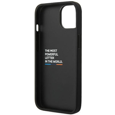 Case BMW BMHCP14M22NBCK iPhone 14 Plus 6.7 "black / black Leather Carbon