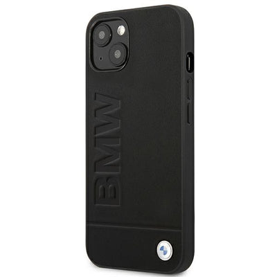 Case BMW BMHCP14MSLLBK iPhone 14 Plus 6.7 "black / black Leather Stamp