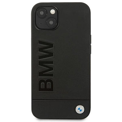 Case BMW BMHCP14MSLLBK iPhone 14 Plus 6.7 "black / black Leather Stamp