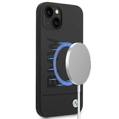 Case BMW BMHMP14MSLBLBK iPhone 14 Plus 6.7 "black / black hardcase Silicone Signature Logo Magsafe
