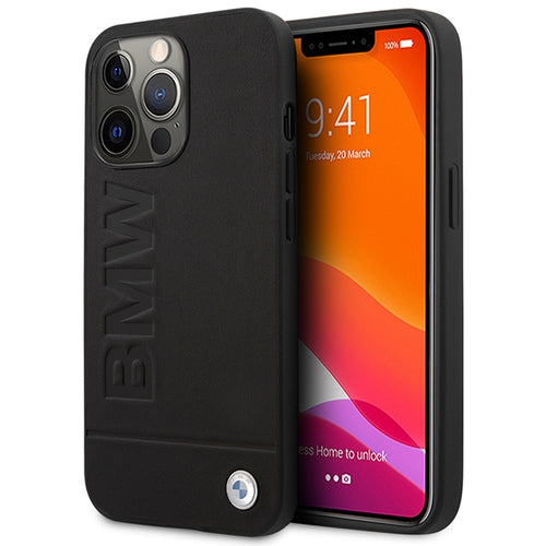 BMW Signature Logo Imprint MagSafe Case for iPhone 14 Pro Max - Black