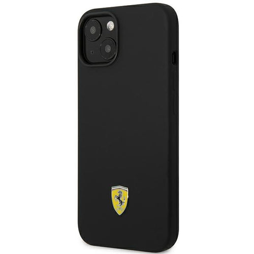 Ferrari FEHCP14MSIBBK iPhone 14 Plus 6.7&quot; black/black hardcase Silicone Metal Logo