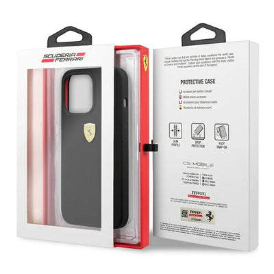 Ferrari FESSIHCP13XBK iPhone 13 Pro Max 6.7&quot; black/black hardcase Silicone