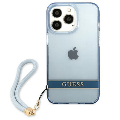 Guess GUHCP13LHTSGSB iPhone 13 Pro / 13 6,1 "blue / blue hardcase Translucent Stap