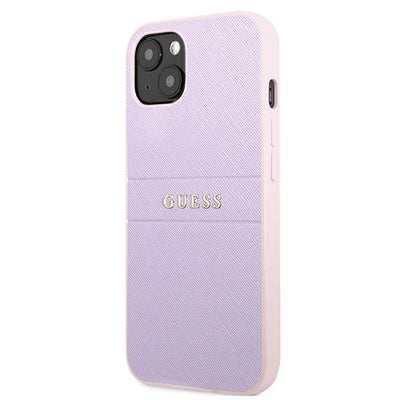 Guess GUHCP13SPSASBPU iPhone 13 mini 5,4 "purple / purple Saffiano Hot Stamp &amp; Metal Logo