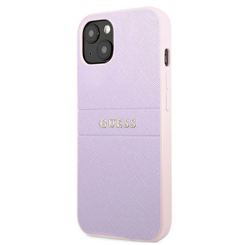 Guess GUHCP13SPSASBPU iPhone 13 mini 5,4 "purple / purple Saffiano Hot Stamp &amp; Metal Logo