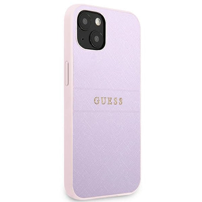 Guess GUHCP13SPSASBPU iPhone 13 mini 5,4 "purple / purple Saffiano Hot Stamp &amp; Metal Logo