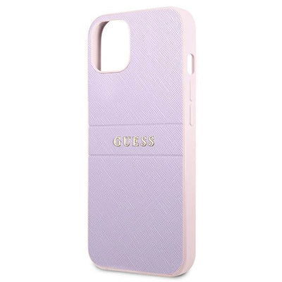 Guess GUHCP13SPSASBPU iPhone 13 mini 5,4 "purple / purple Saffiano Hot Stamp &amp; Metal Logo