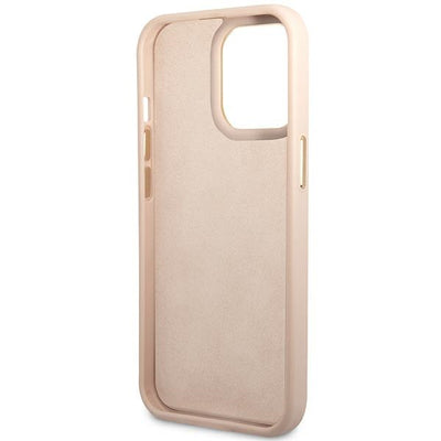 Guess 4G Vintage Gold Logo case for iPhone 14 Pro - pink
