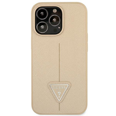 Guess GUHCP14LPSATLE iPhone 14 Pro 6,1 "beige / beige hardcase SaffianoTriangle Logo