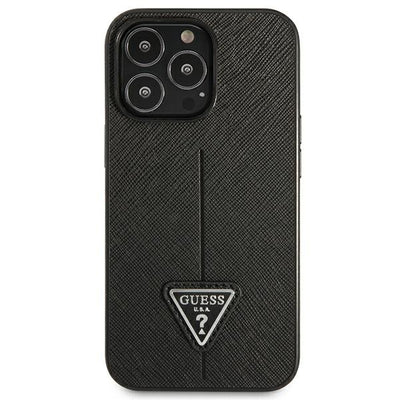 Guess GUHCP14LPSATLK iPhone 14 Pro 6.1" black/black hardcase SaffianoTriangle Logo