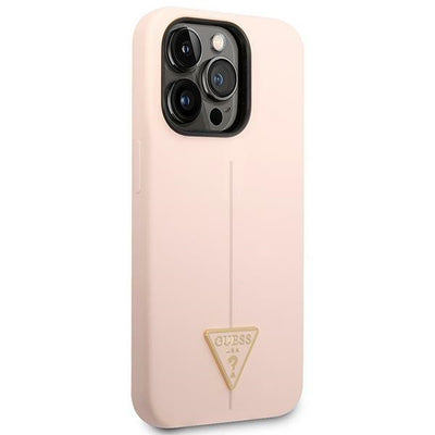 Guess GUHCP14LSLTGP iPhone 14 Pro 6.1" pink/pink hardcase Silicone Triangle