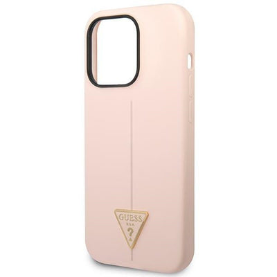 Guess GUHCP14LSLTGP iPhone 14 Pro 6.1" pink/pink hardcase Silicone Triangle