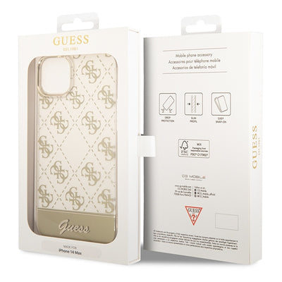 Guess GUHCP14MHG4MHG iPhone 14 Plus 6.7 "gold / gold hardcase 4G Pattern Script