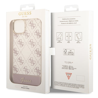 Guess GUHCP14MHG4MHP iPhone 14 Plus 6.7 "pink / pink hardcase 4G Pattern Script
