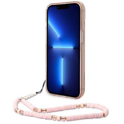 Guess GUHCP14MHGCOHP iPhone 14 Plus 6.7" pink/pink hardcase Translucent Pearl Strap