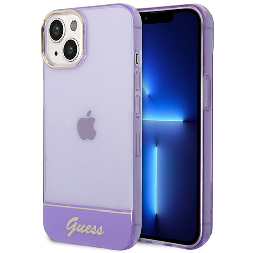 Guess GUHCP14MHGCOU iPhone 14 Plus 6.7 "violet / purple hardcase Translucent