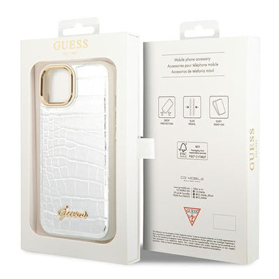 Guess GUHCP14MHGCRHS iPhone 14 Plus 6.7 "silver / silver hardcase Croco Collection