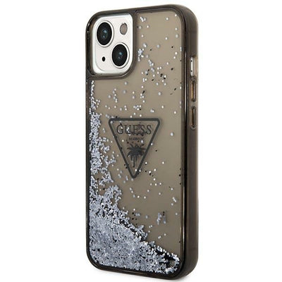 Guess GUHCP14MLFCTPK iPhone 14 Plus 6.7" black/black hardcase Liquid Glitter Palm Collection