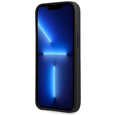 Guess GUHCP14MPSATLK iPhone 14 Plus 6,7 "black / black hardcase SaffianoTriangle Logo