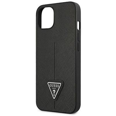 Guess GUHCP14MPSATLK iPhone 14 Plus 6,7 "black / black hardcase SaffianoTriangle Logo