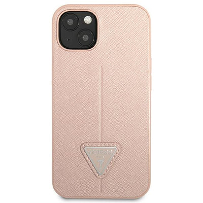 Guess GUHCP14MPSATLP iPhone 14 Plus 6,7 "pink / pink hardcase SaffianoTriangle Logo