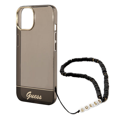 Guess GUHCP14SHGCOHK iPhone 14 6.1 "black / black hardcase Translucent Pearl Strap