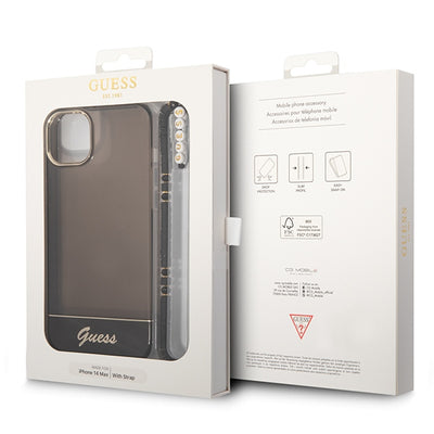 Guess GUHCP14SHGCOHK iPhone 14 6.1 "black / black hardcase Translucent Pearl Strap