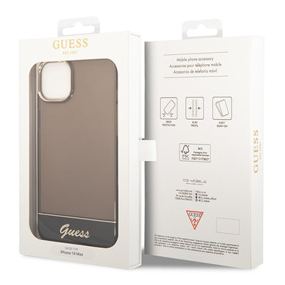 Guess GUHCP14SHGCOK iPhone 14 6.1 "black / black hardcase Translucent