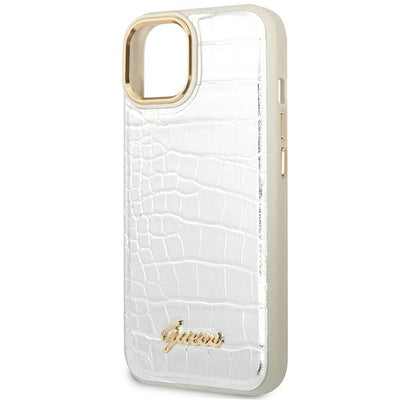 Guess GUHCP14SHGCRHS iPhone 14 6.1 "silver / silver hardcase Croco Collection