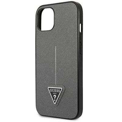 Guess GUHCP14SPSATLG iPhone 14 6.1 "silver / silver hardcase SaffianoTriangle Logo